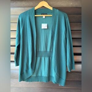 Simply Styled Petite Large Green Open Cardigan NWT